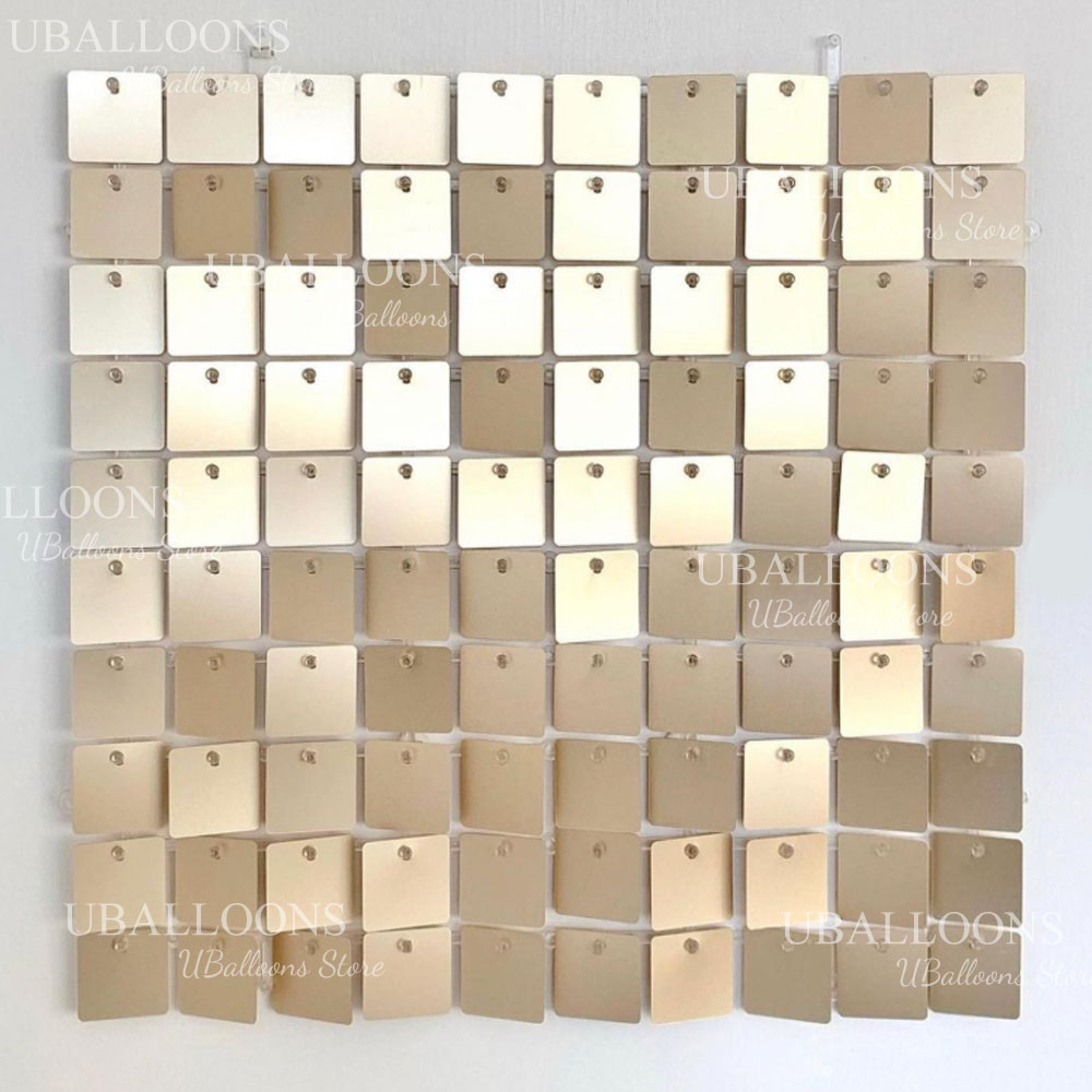 Sequin Fabric Panel - 무광 샴페인 골드 배경 패널 12/18/24개
