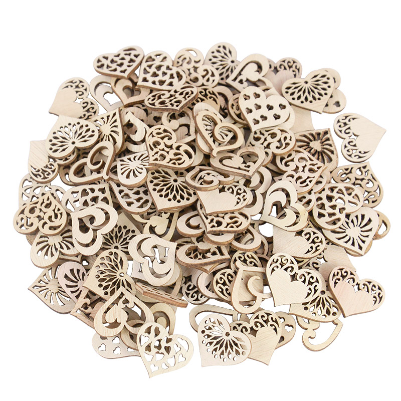 Craft Embellishments - 50/100pcs 빈 심장 패턴 작은 자연