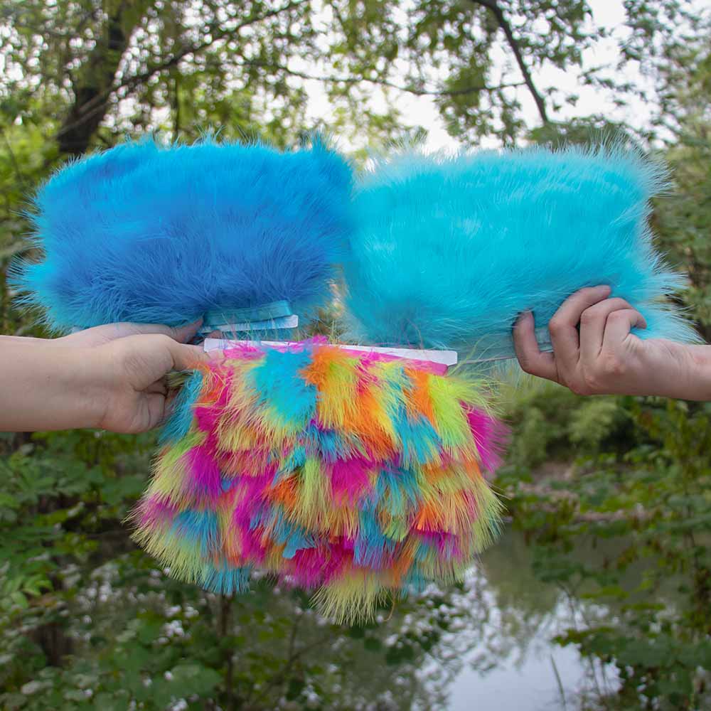 Feather Trim Marabou - 1미터/롤 터키 마라부 깃털 테이프 장식,