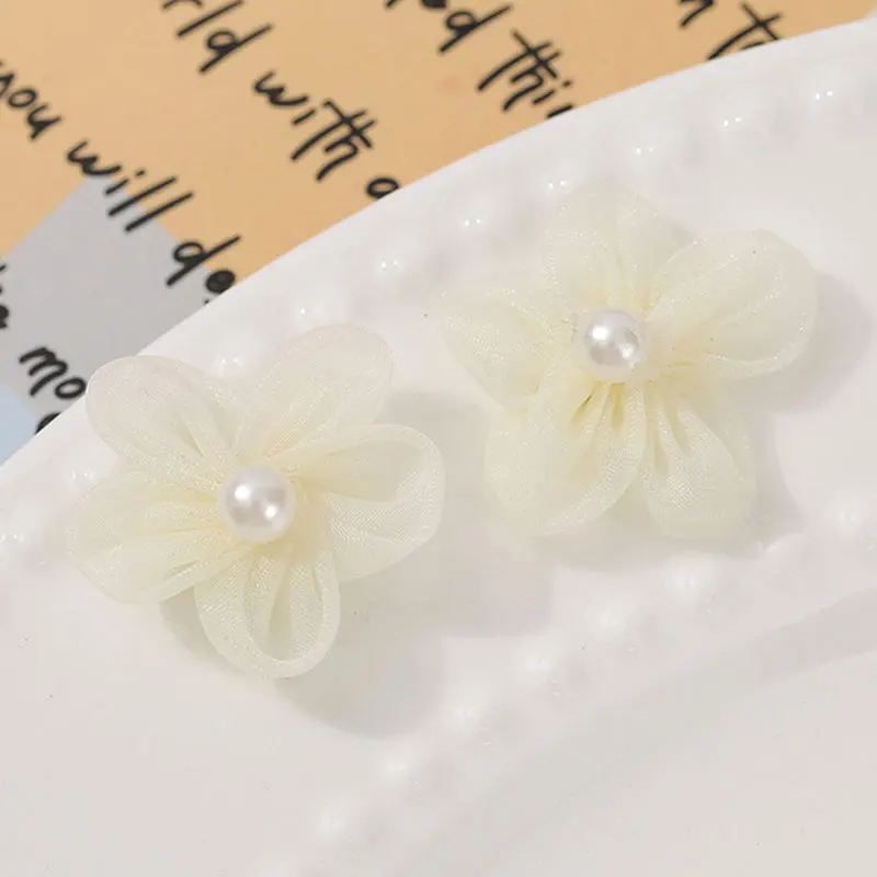 Applique Patch Flower - 100PCS 진주 원사 꽃 아플리케 DIY