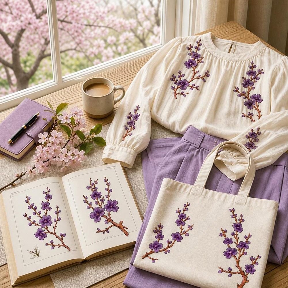 Applique Patch Flower - DIY 벚꽃 다리미 부착 패치 다리미&바느질로