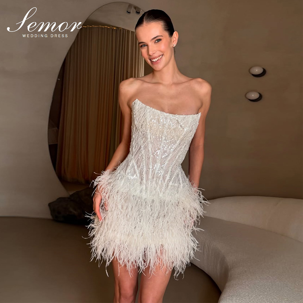 Tassel Fringe Trim - 세모르 고급스러운 짧은 웨딩드레스 반짝이는 맞춤형
