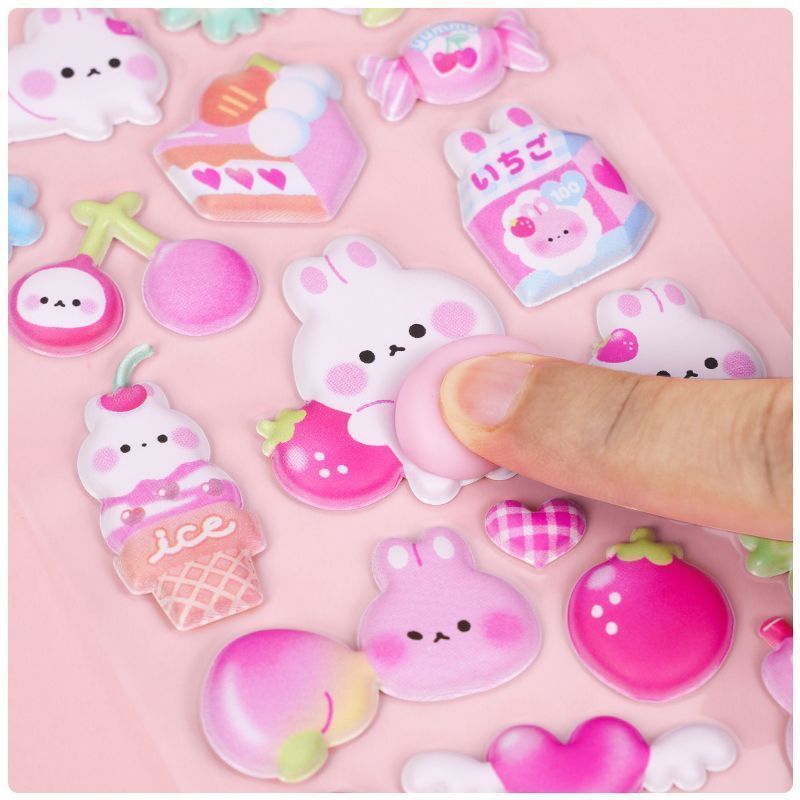 Craft Embellishment World - 1장 푹신한 토끼 3D 버블 스티커
