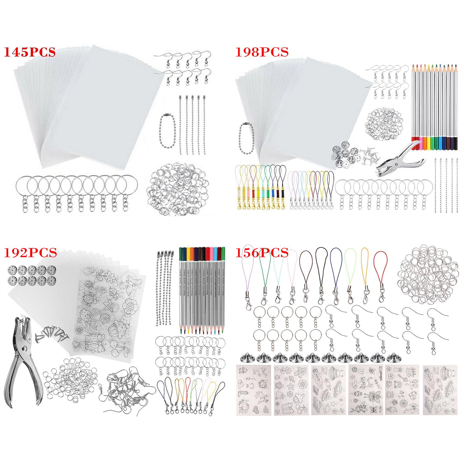 Craft Embellishments - 열수축 플라스틱 세트 필름 키체인 공예