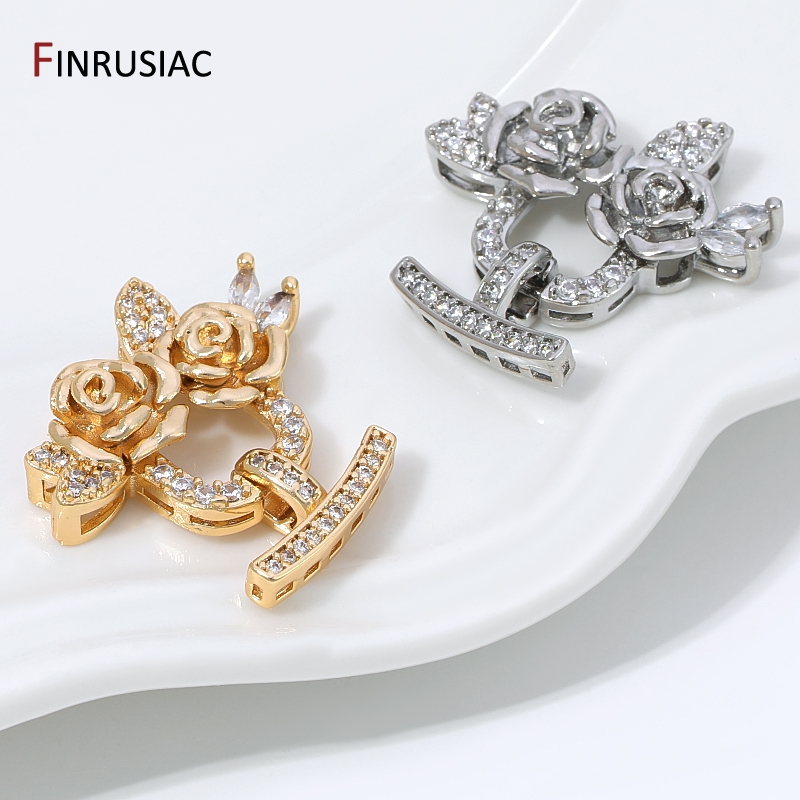 14K 금도금 황동 지르콘 꽃 진주 클래스프, 다중 줄 - Embellishment Crafts 리뷰 및 가격