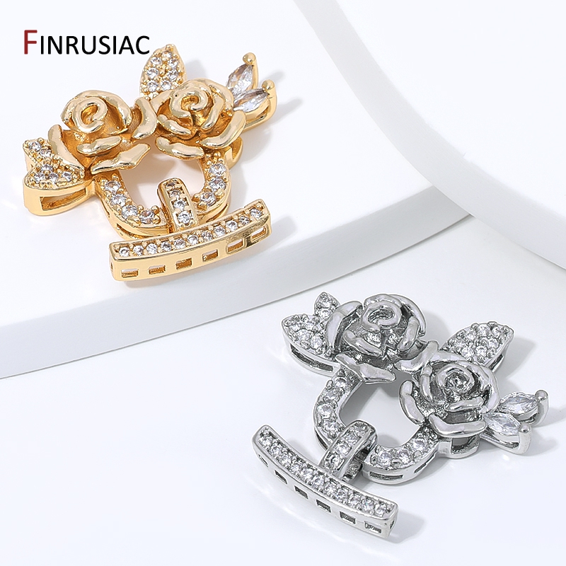 14K 금도금 황동 지르콘 꽃 진주 클래스프, 다중 줄 - Embellishment Crafts 리뷰 및 가격