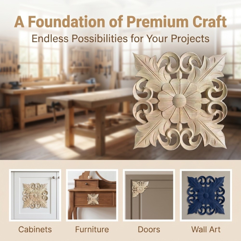 홈 장식용 목재 조각 아플리케 연갈색 5.91인치 레트 - Craft Embellishments 리뷰 및 가격