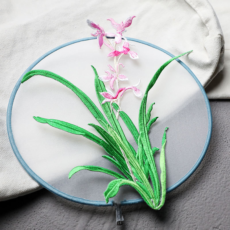 다리미 패치 자수 심비듐 스티커, 의류 가방 DIY 장 - Applique Patch Flower 리뷰 및 가격