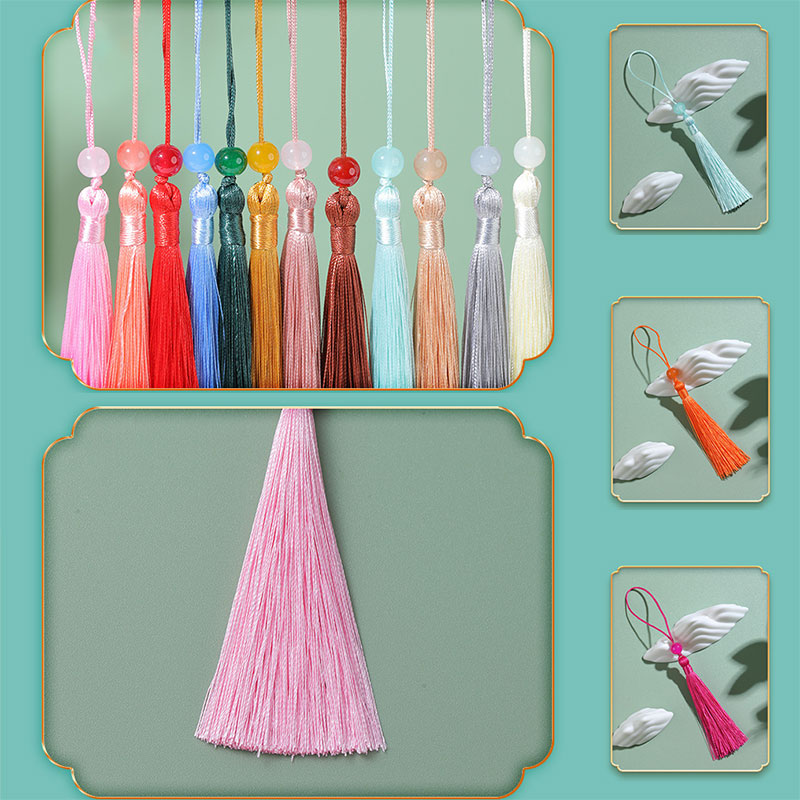 5-100Pcs 책갈피 파란색 된 Tassels 폴리  - Beaded Trim Fringe 리뷰 및 가격
