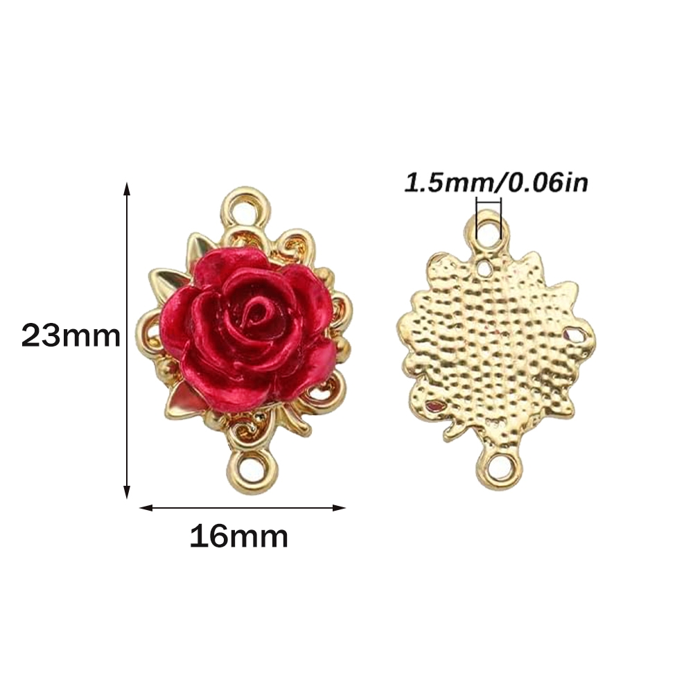 5/10pcs 로즈 참스 3D 로즈 플라워 커넥터 벌크 - Embellishment Crafts 리뷰 및 가격