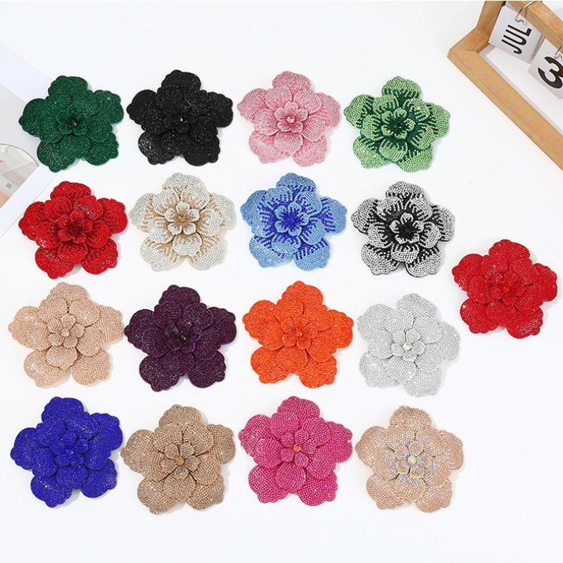 1개입 3D 카멜리아 라인스톤 꽃 패치 DIY 공예 재 - Craft Embellishments 리뷰 및 가격