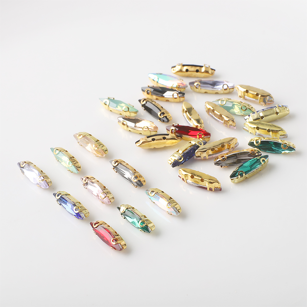 20개 4x15mm 말 눈 모양 크리스탈 유리 스톤 바 - Sew On Rhinestone 리뷰 및 가격