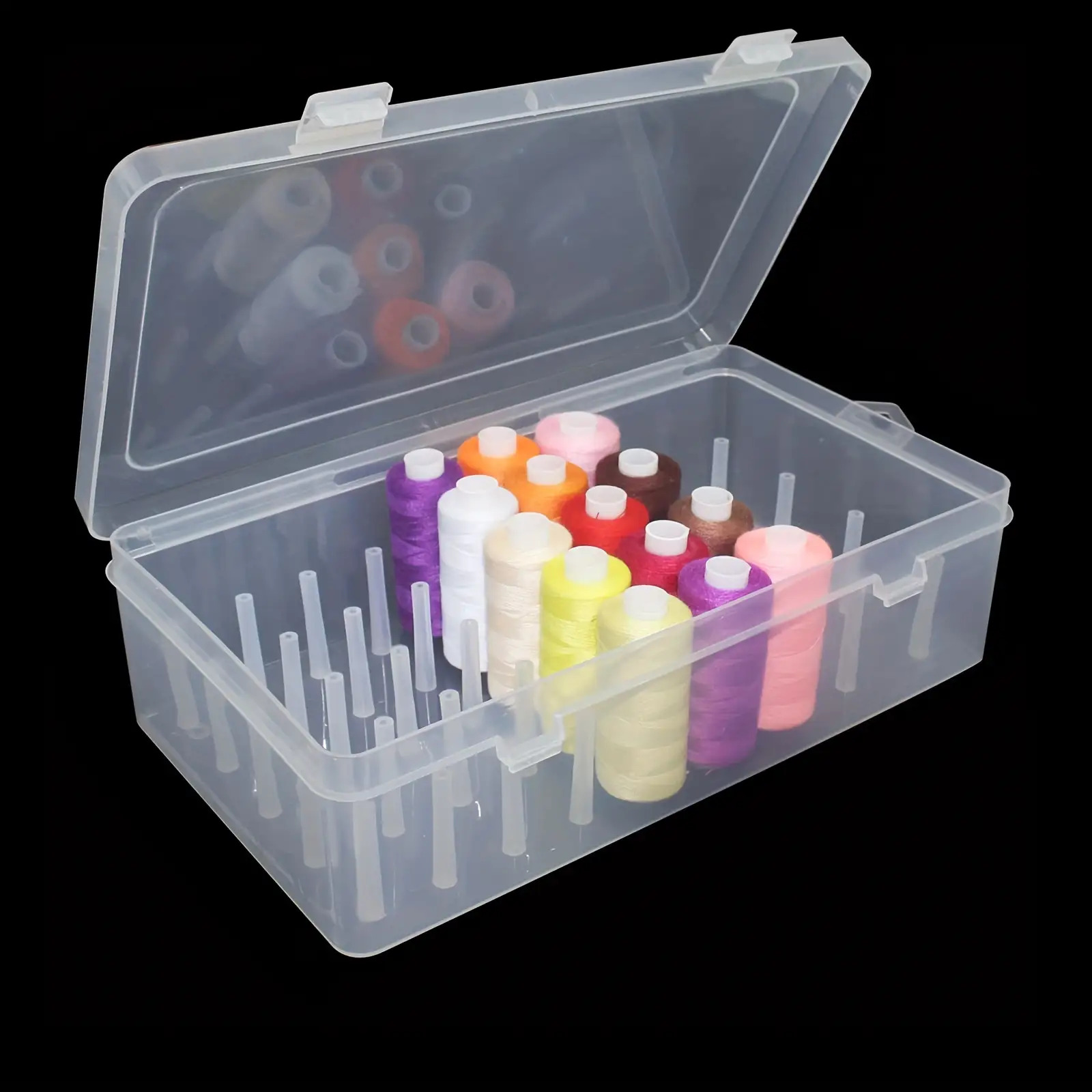 투명 플라스틱 재봉실 보관함 42칸 공예 스풀 홀더 자 - Craft Embellishment Storage 리뷰 및 가격