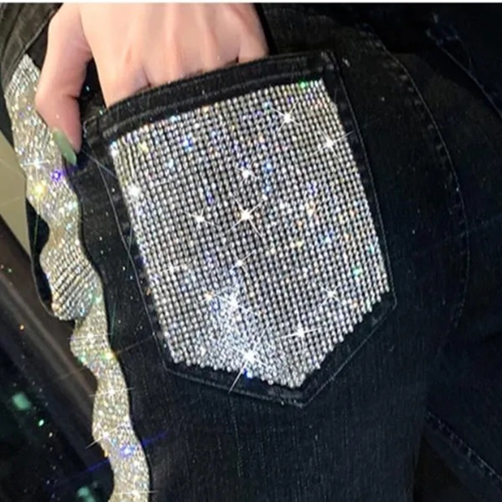 럭셔리 라인 석 패치 진 아플리케 의류 인쇄 블링 크리 - Hotfix Rhinestone Sheet 리뷰 및 가격