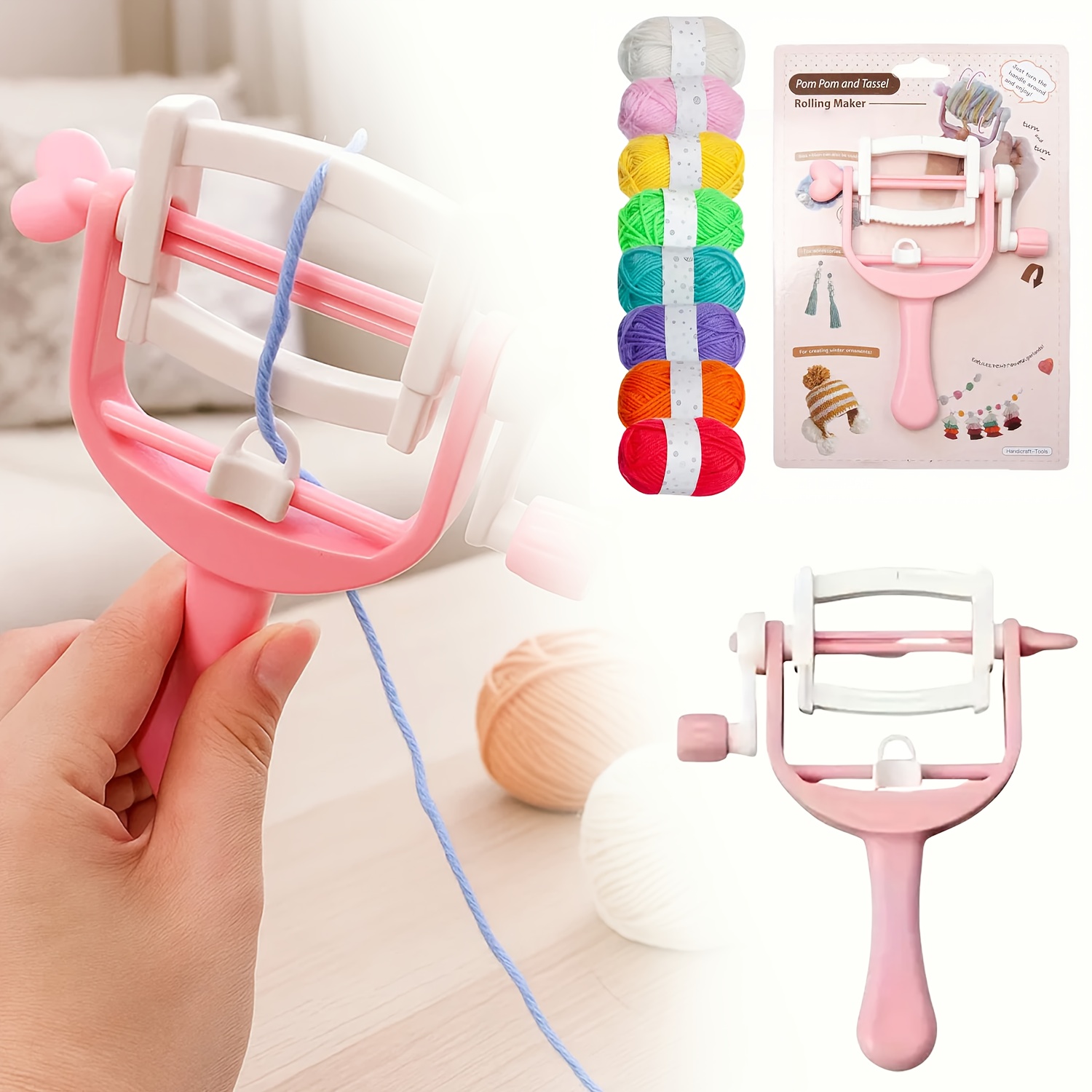 손으로 돌리는 와인딩 코일 퍼 볼 니터 폼폼 메이커 프 - Pom Pom Maker Tool 리뷰 및 가격