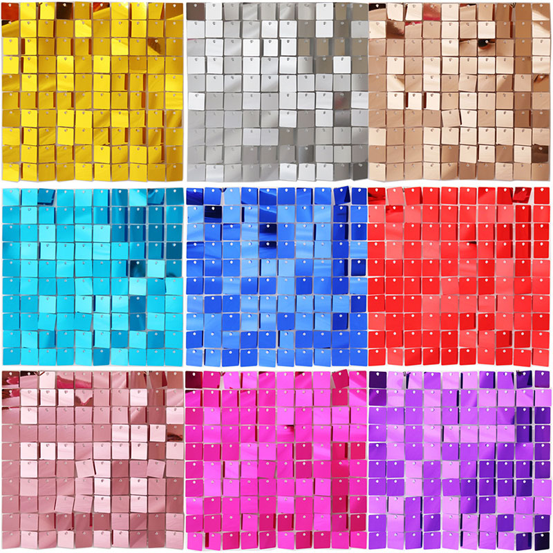 6-27개 라이트 골든 쉬머 월 패널 스팽글 웨딩 파티 - Sequin Fabric Panel 리뷰 및 가격