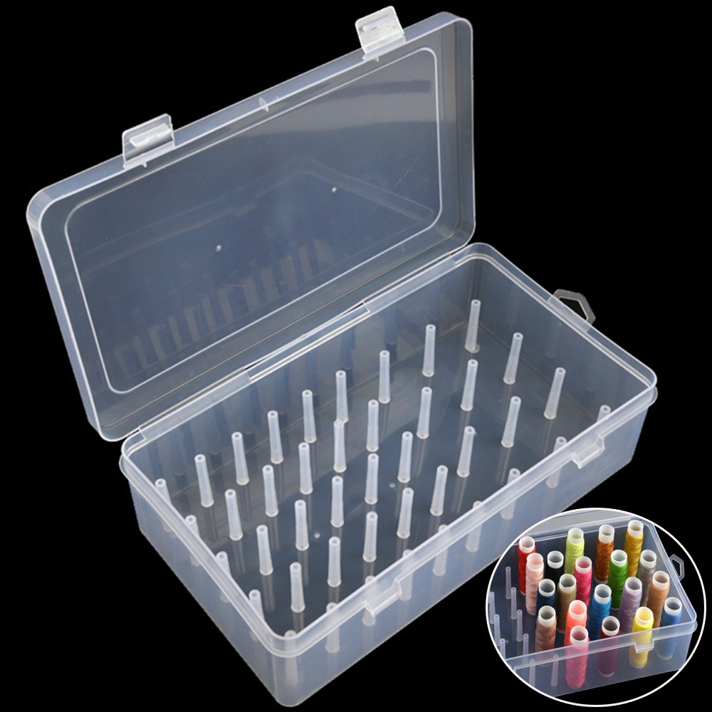 새로운 재봉사 상자 42개 스풀 보빈 휴대용 케이스 컨 - Craft Embellishment Storage 리뷰 및 가격