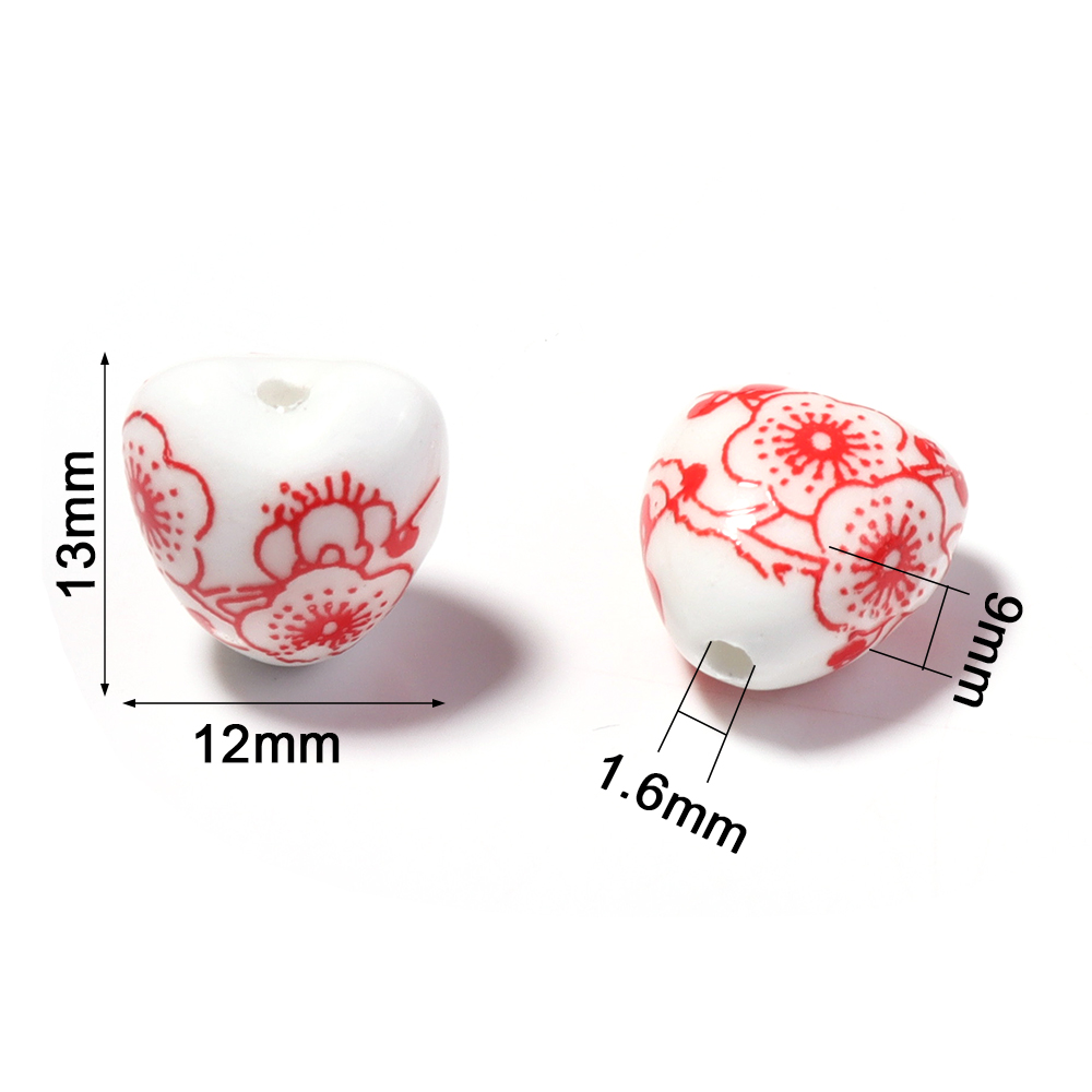 10pcs 12x13mm 심장 모양 꽃 패턴 DIY 팔 - Embellishment Crafts 리뷰 및 가격