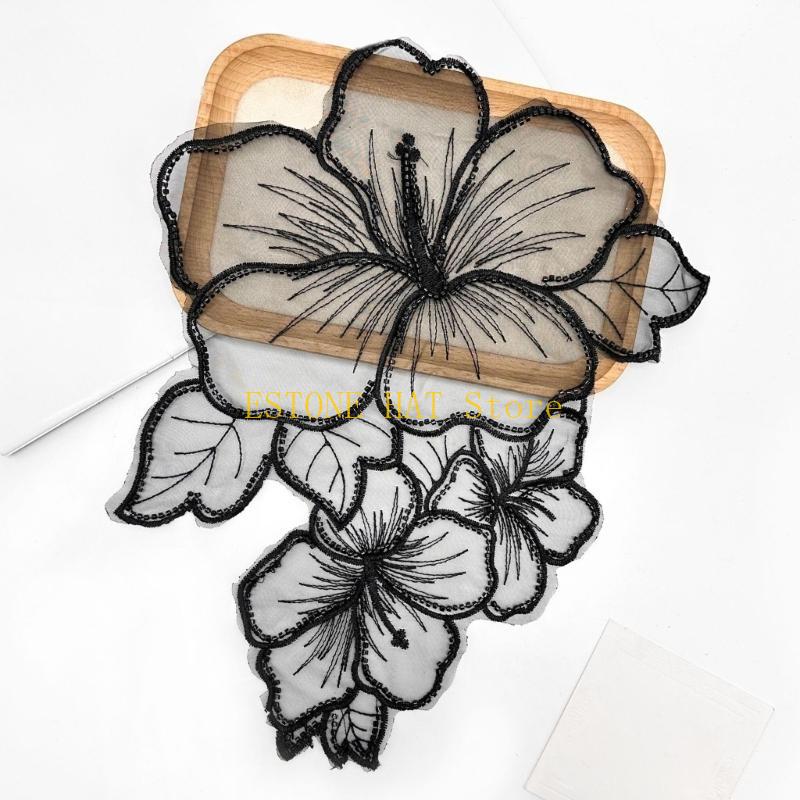 49MF 꽃 바느질 패치 우아한 꽃 골치 아픈 건 Tu - Applique Patch Flower 리뷰 및 가격