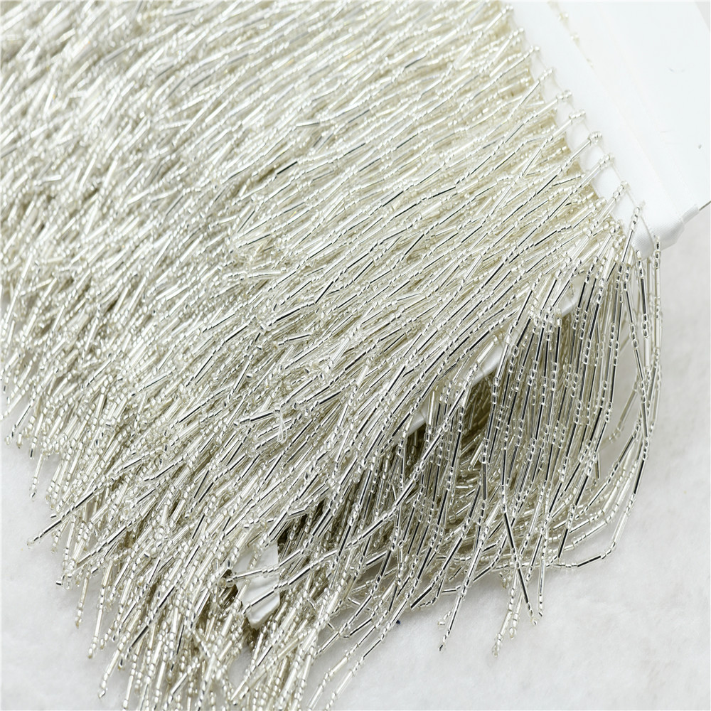 1야드 10cm 폭의 유리 비즈 프린지, 비즈 장식 프 - Beaded Trim Fringe 리뷰 및 가격