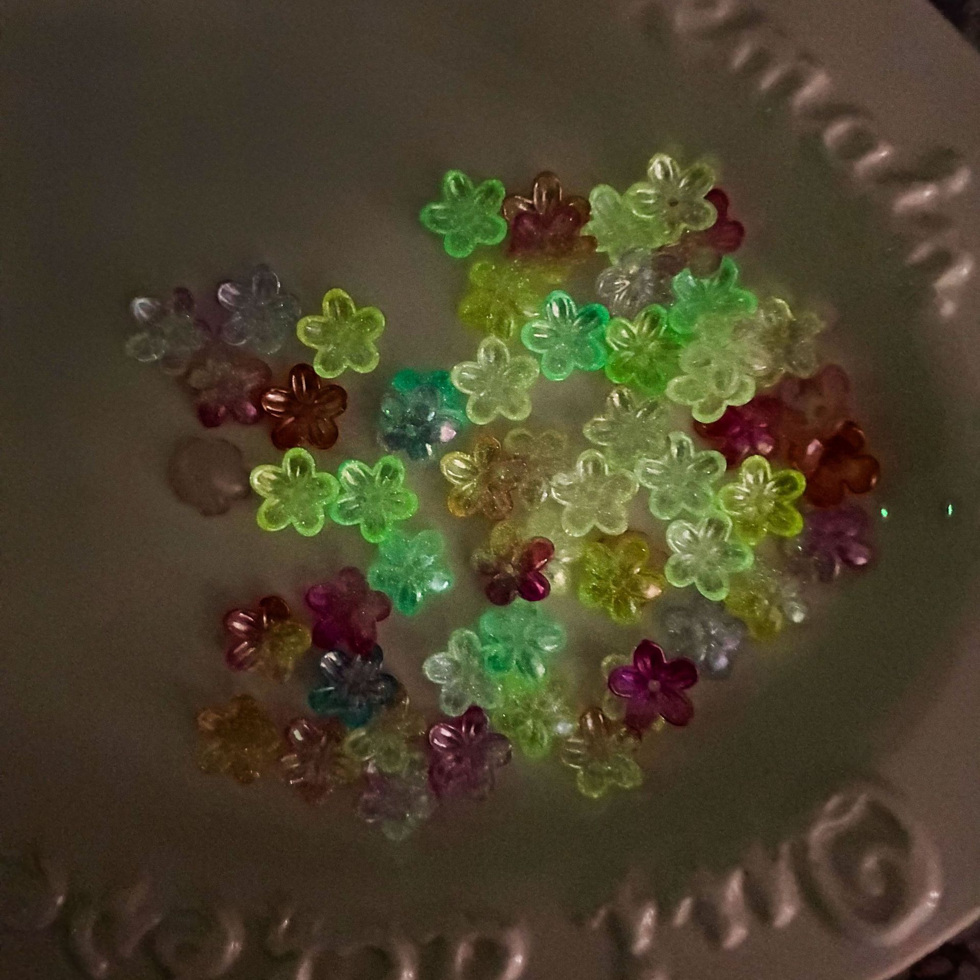 100개/세트 12mm 화려한 야광 벚꽃 아크릴 스페이 - Embellishment Crafts 리뷰 및 가격