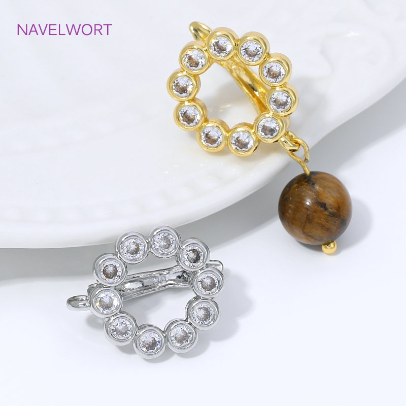 18K 금도금 부채꼴 꽃 귀걸이 고리, 황동 기본 고정 - Embellishment Crafts 리뷰 및 가격