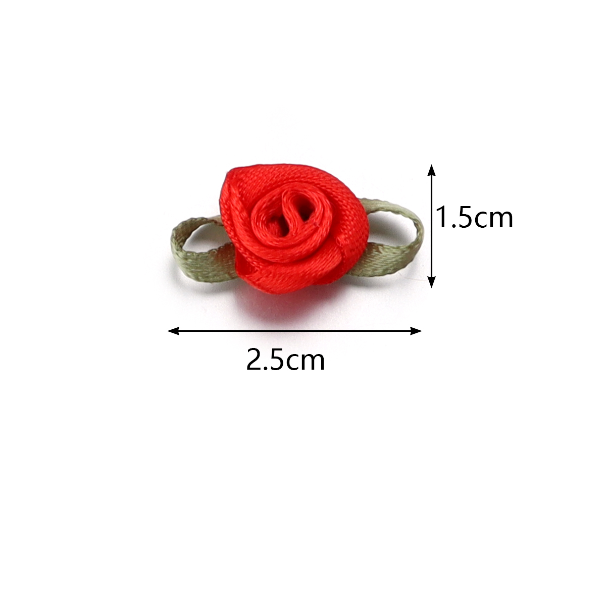 50Pcs 1.5x2.5cm 선택 패션 리본 로즈 로젤 - Embellishment Crafts 리뷰 및 가격