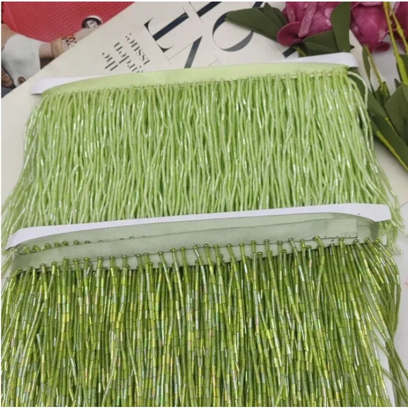 10CM 실버 레드 비즈 튜브 태슬 드레스 액세서리 레 - Beaded Trim Fringe 리뷰 및 가격
