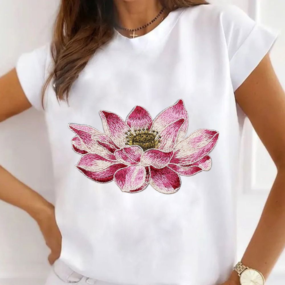 부드러운 연꽃 패치 자수 DIY 가방 아플리케, 의류  - Applique Patch Flower 리뷰 및 가격