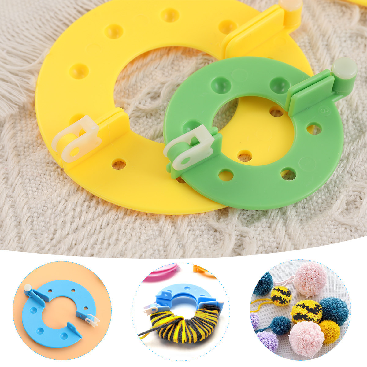 8개의 폼폼 메이커, 4가지 크기, 필수 실, 털실 공 - Pom Pom Maker Tool 리뷰 및 가격