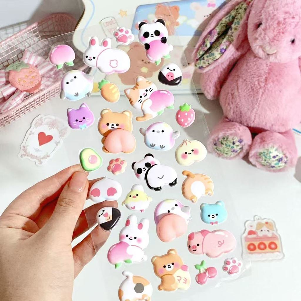 1장 푹신한 토끼 3D 버블 스티커 스퀴시 동물 보상  - Craft Embellishment World 리뷰 및 가격