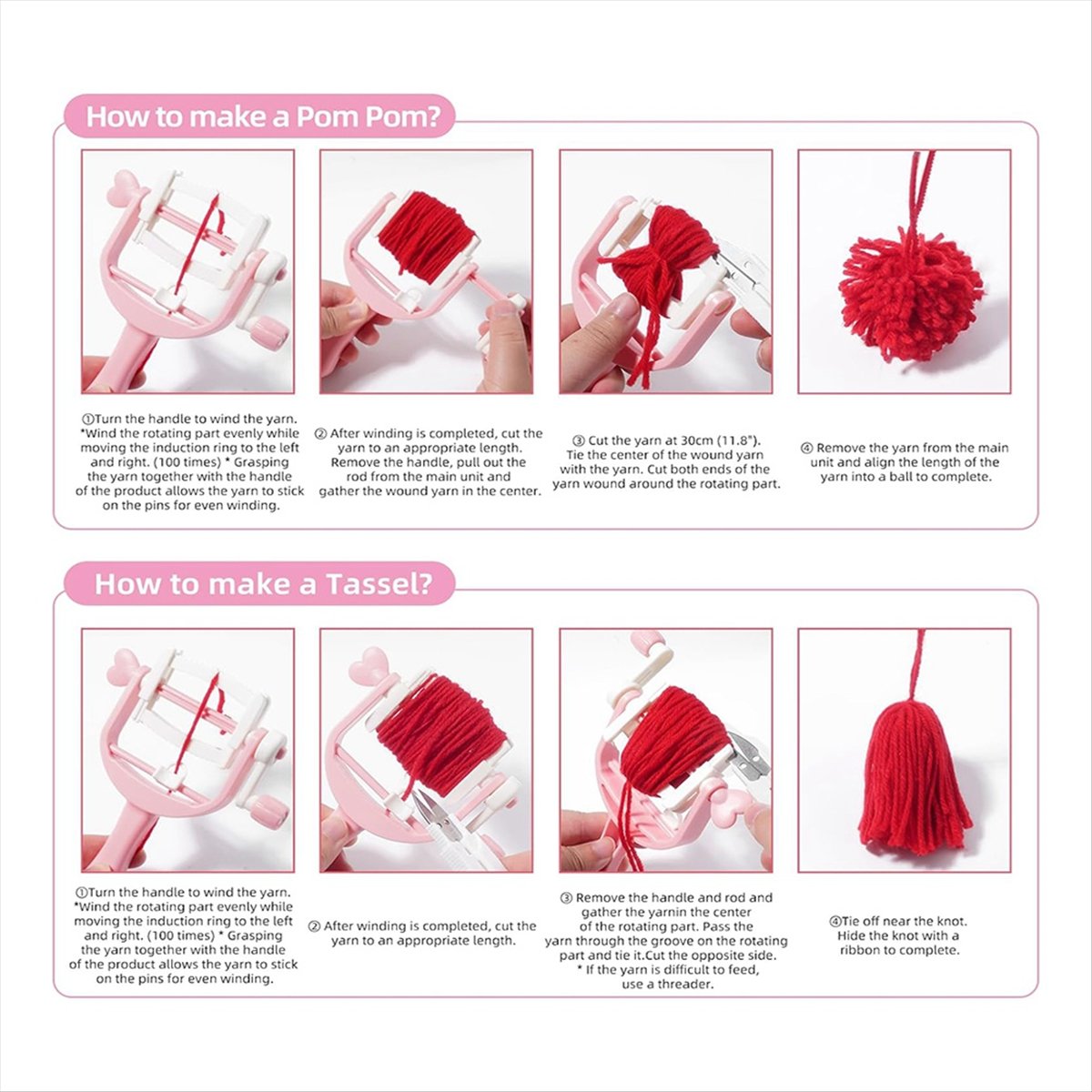 KSOL 폼 메이커 세트 도구 와인더 도구(볼 DIY  - Pom Pom Maker Tool 리뷰 및 가격