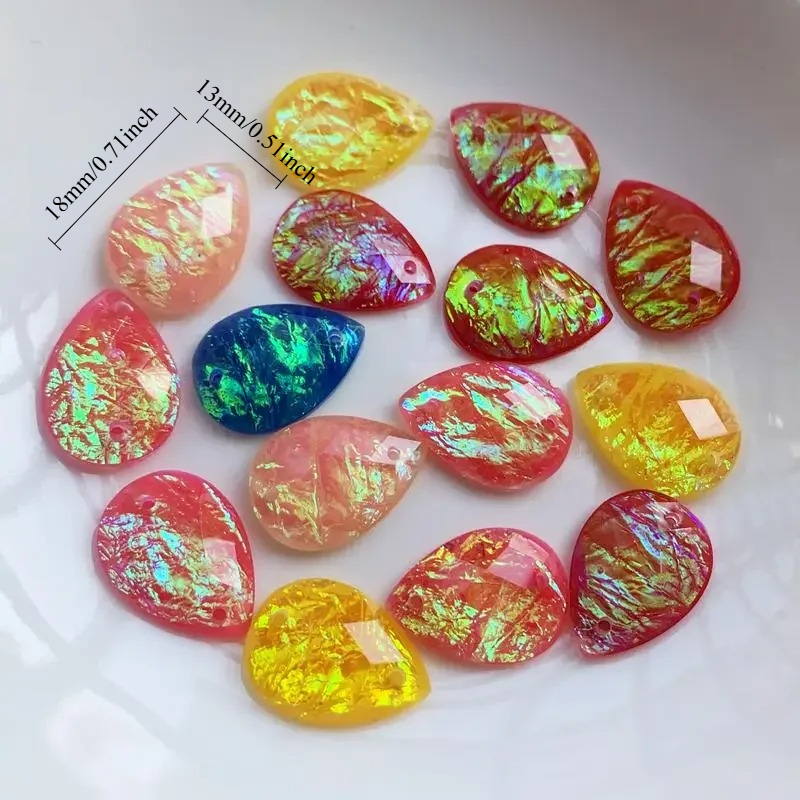15개 13*18mm 눈물방울 모양 라인스톤 플랫백 레 - Sew On Rhinestone 리뷰 및 가격