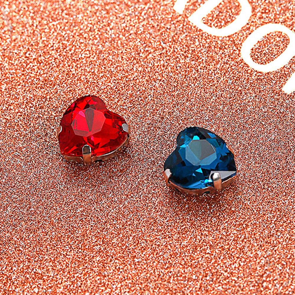 50개/팩 하트 모양 글리터 바느질용 라인스톤 8mm  - Sew On Rhinestone 리뷰 및 가격
